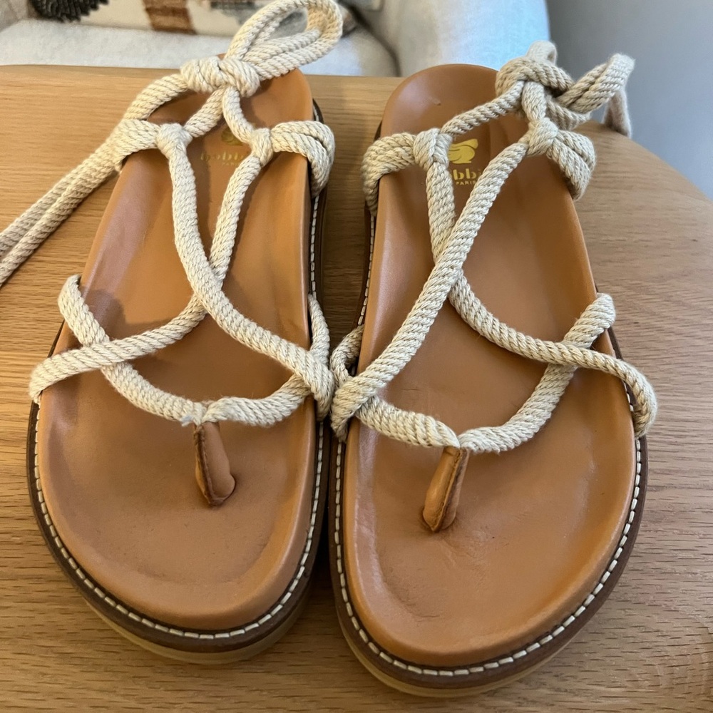 Bobbie’s Leather and Rope Rhodes Sandals - Picture 2 of 3
